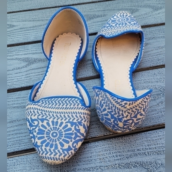 Women's Restricted, D’Orsay Glory Blue Flat blue and tan 6.5 - Picture 10 of 17